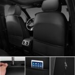 CAR PASS Nappa Leather Car Seat Covers Front Seats, Luxury Seat Protector for Cars, Waterproof Anti-Slip Seat Cushion Airbag Compatible Universal for Sedan SUV Pick-up Truck Automotive Vehicle, Black - Image 3