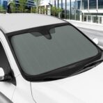 Motor Trend Gray Accordion Folding Car Windshield Sun Shade - Blackout Sun Visor for Car Windshield - Foldable Jumbo Sunshade and Front Window Truck Sun Screen for UV Sun Protection - 66 x 27 - Image 4