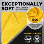 Super Soft Microfiber Towels for Cars - Edgeless - 6pk (12”x12”) - Premium Scratch-Free Towel - Great for Drying, Detailing, Polishing, Buffing - Ultra Absorbent Microfiber Cleaning Cloths for Car - Image 2