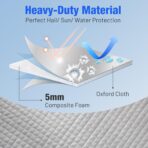 Favoto Hail Protection Car Cover - Waterproof SUV Car Cover Padded Anti-Hail Snow Rain Protector for Automobiles Outdoor Heavy Duty with Reflective Stripes Full Exterior Cover Fits SUV up to 198" - Image 2