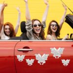 Frienda 8 Pcs Bling Butterfly Car Decals Women Crystal Rhinestone Shiny Butterfly Stickers Accessories for Car Body Bumper Window Laptop Automotive Interior Exterior Sticker Decor(Silver) - Image 4