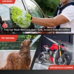 Pressure Washer Gun with Foam Cannon Kit, 1/4” Quick Connect, 5 Adjustable Nozzles & Dual Switch for Car Wash Foam Gun & Pressure Washer Gun - Image 4