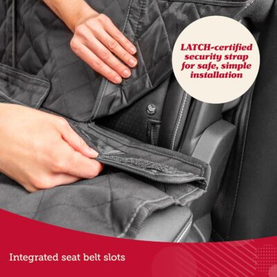 Lusso Gear Dog Car Seat Cover - Waterproof Non-Slip Car Back Seat Protector - Rear Car Seat Cover for Dogs - Universal Fit for Sedans Trucks SUVs - Scratchproof Backseat Car Cover - Machine Washable - Image 7