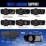 Heads Up Display for Cars – All in One Dashboard Windshield Mount Car Display Screen with 100+ Digital Gauges Includes Temperature, Digital Speedometer, RPM Meter, Fuel – Plug and Play Smart Display - Image 6
