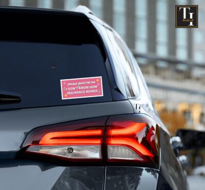 THATS IT – Please Dont Hit Me I Dont Know How Insurance Works Stickers – Vinyl Bumper Sticker for Car, Van, and SUV – Waterproof Decal for Waterbottle – Indoor and Outdoor Use – Cup Decal – TI - 315 - Image 3