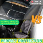 kingphenix Car Seat Cushion with Back Support Pillow: Enhanced Comfort Memory Foam Design for Pain Relief, Ideal for Drivers and Office Use - Ergonomic Lumbar Comfort for Long Sitting - Dark Grey - Image 8