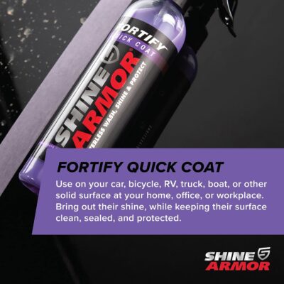 Car Wax Spray and Ceramic Coating for Cars - 3 in 1 Waterless Car Wash and Detailing - Quick Effect Coating Agent for Car - High Gloss Car Coating Spray, Shiny Car Stuff by Shine Armor - 8FlOz - Image 7