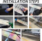 TOMALL 2Pcs 74'' Car Body Side Stickers Racing Sports Stripe Decals for Car Universal Vinyl Waterproof Decal Dcoration Accessories Graphic Decals for Truck SUV Off-Road Vehicles Decorations(Gradient) - Image 7