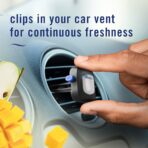 Febreze Car Air Freshener Vent Clip Multipack Mango Splash Scent, Long Lasting Smell Fighter for Strong Odors Car Febreze Clip Automotive Vent Air Freshener 4 Count - Image 5