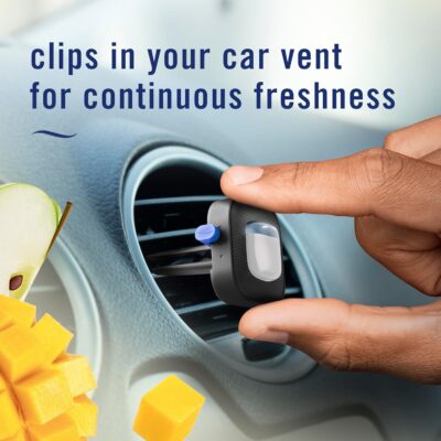 Febreze Car Air Freshener Vent Clip Multipack Mango Splash Scent, Long Lasting Smell Fighter for Strong Odors Car Febreze Clip Automotive Vent Air Freshener 4 Count - Image 5