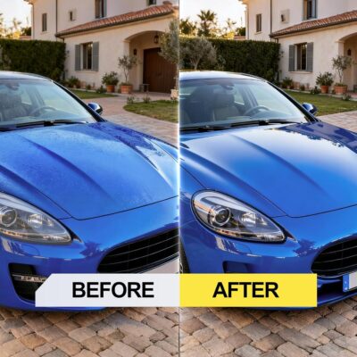 500ML Ceramic Coating for Cars: Quick Effect Coating Agent for Car Motorcycles Trucks & RVs - Extreme Hydrophobic Water Beading & Deep Gloss Shine for Long-Lasting Polish Spray Wax - Image 4