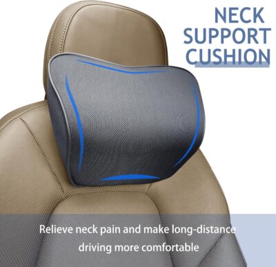 Car Neck Pillow for Driving, Soft Car Neck Pillow Memory Foam Neck Support Pillow, Comfortable Ergonomic Design for Travel, Cervical Support and Neck Pain Relief (Black, 1Pcs) - Image 6