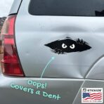 Stickios Funny Car Stickers Bundle - Peeking Monster Dent & Scratch Cover Bumper Stickers - Made in USA - Image 4