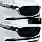 BOGAR TECH DESIGNS for Mazda 3 2019-2026 Front Chrome Delete – Precut Vinyl Overlay Kit, Gloss Black Blackout Trim - Image 3