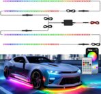 Underglow LED Lights for Cars 180 LEDs RGBI Neon Accent Strip Lights with 16 Million Colors DIY & Music Mode Underbody Exterior Lights Kit for RV SUV Truck Boat 12V