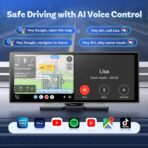 OTTOCAST OttoScreen AI, 11.4" Portable CarPlay Screen for Car with YouTube and Backup Camera for iPhone(iOS 8+) Android Auto(Android 11+), Built-in Apps, Voice Control, Android 15 OS - Image 4