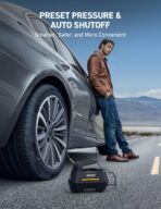 AstroAI Tire Inflator Portable Air Compressor Air Pump for Car Tires-Car Accessories, 9.8Ft Cord-12V DC-Powered Auto Pump with Digital Pressure Gauge, Emergency LED Light for Bicycle, Balloons, Yellow - Image 5