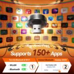 Wireless Carplay Adapter, 60% Smaller, 3X Auto-Connect, No Latency, Plug&Play, Bluetooth&WiFi, for Apple Carplay Wireless Adapter, Mini Dongle for iPhone 5~17 & 927+ Cars, USB A/C (Deep Black) - Image 4