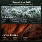 Littlelucky Car Air Freshener, 2 PCS North America Walnut Wood, Car Air Freshener Vent Clip for Hidden Air Vent etc, 4 PCS Scent Refills, 2 Natural Plant Extract Fragrance Long-lasting for 120 Days - Image 3