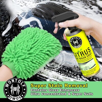 Wontolf CWK188 Car Wash Kit with Foam Gun, Car Wash Soap, Interior Detailer Cleaner, Wheel Cleaner, Car Care Cleaning Detailing Kit for Cars Trucks RVs SUVs Motorcycles (Works w/Garden Hose), 10 Items - Image 2