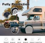 Explore Land Tire Covers 4 Pack - Tough Wheel Protector for Truck, SUV, Trailer, Camper, RV Universal Fits Tire Diameters 26-28.75 inches, Charcoal - Image 5