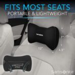Samsonite Neck Pillow for Car – Ergonomic Memory Foam Headrest Cushion – Car Seat Support for Driving Comfort – Compact Neck Rest – Travel Pillow for Long Road Trip, Black - Image 4