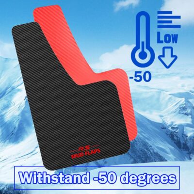 XUKEY 4pcs Black Universal Mudflaps for Car SUV Van Hatchback UTV ATV Front Rear Mud Flaps Splash Guards Fender Flares Mudguard with Hardware 14.17''x 8.27''("R.S MUD Flaps Logo) - Image 7