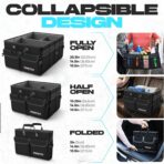 FORTEM Trunk Organizer For SUV Car Trunk Organizer, Foldable Storage, Car Accessories for Women Men, Collapsible Bag, Perfect Christmas Gifts, 600D Oxford, Non Slip Bottom, Straps, Soft Cover (50L) - Image 6