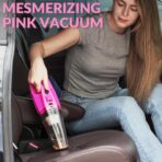 ThinkLearn Car Cleaning Kit, Car Vacuum Detailing Kit Interior with High Power Handheld Vacuum, Including 7Pcs Detailing Brush Set, Windshield Cleaner, Pink Car Accessories for Women - Image 8