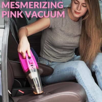 ThinkLearn Car Cleaning Kit, Car Vacuum Detailing Kit Interior with High Power Handheld Vacuum, Including 7Pcs Detailing Brush Set, Windshield Cleaner, Pink Car Accessories for Women - Image 8