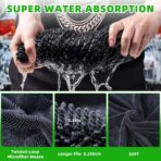 CADONO Large Microfiber Car Drying Towel, Ultra Absorbent Microfiber Cleaning Cloth for Cars, Bath Towels, No Streaks, Scratches, or Water Spots Double-Twist Pile Design(36"x 24") - Image 5