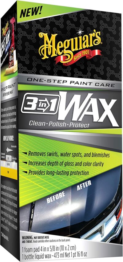 Meguiar's 3-in-1 Wax, Advanced Cleaner Wax that Blends Defect and Scratch Removal with Car Polishing, Keep Your Car Care Simple With an All in One Product, 16 Oz - Image 2