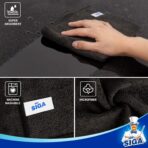 MR.SIGA Microfiber Cleaning Cloth, All-Purpose Microfiber Towels, Streak Free Cleaning Rags, Pack of 12, Black, Size 32 x 32 cm(12.6 x 12.6 inch) - Image 6