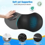 Lumbar Support Pillow for Office Chair - Memory Foam Lumbar Pillow with Detachable Strap & Breathable Cover, Ergonomic Back Support for Office Chair, Car Seat Cushion, Bed Rest (Black) - Image 4