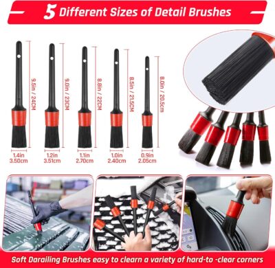 55PCS Car Detailing Kit Interior Cleaner with High Power Handheld Vacuum, Car Detailing Brush Set, Car Cleaning Kit, Drill Brush Set, Car Cleaning Tools Brushes for Interior, Exterior, Wheels - Image 3