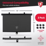 Firestone 2 Pack Retractable Automotive Sunshade Car Window Sunshades - Blocks 99% UV Rays, Lightweight & Compact Car Side Window Shade with Automatic Retract Button, Blocks Glare & Heat, Black - Image 6
