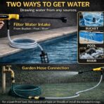 Battery Powered Power Washer - 2×4.0Ah Batteries,1100 PSI,Brushless Motor, Portable Cordless Pressure Washer with 6-in-1 Nozzle, 3 Power Level, Hand Held Pressure Washer for Cars Patio Driveway - Image 5