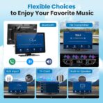 Portable A pple Carplay Screen for Car, 11.3" Extra Large Wireless Car Play & Android Auto Screen for Car, Car Stereo with 4K Dash Cam, App View, Backup Camera,GPS,Mirror Link,FM, Voice Control - Image 6