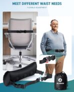 Inflatable Lumbar Pillow for Airplane Travel Lumbar Support Pillow for Car, Office Chair Back Support Office Chair Back Support for Reducing Lower Back Pain (Black) - Image 5