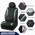Skechers Memory Foam Car Seat Covers, Air Cool Mesh Thick Seat Covers, Car Seat Full Sets, Airbag Compatible, Automotive Comfort Protection for Most Cars,Vans,Trucks, SUVs,Green - Image 4