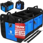 TRUNKCRATEPRO Car Trunk Organizers | Trunk Organizer, Car Storage Organizer - Premium Compartments Collapsible Portable car trunk organizers and storage for SUV (Large Capacity)