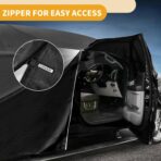All-Weather Waterproof Car Cover - UV-Resistant Outdoor Full Exterior Protection for Ford Focus Hatchback 2010-2022 Black with Right Side Zipper - Image 6