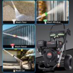 4200PSI Pressure Washer 4.0GPM Gas Power Washer 212CC Gas Powered Washing Machine Commercial High Pressure Washer with 25ft Hose&5 Nozzles for Patio Garden Yard Vehicle,EPA/CARB/ETL (Black) - Image 7