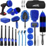 26Pcs Car Detailing Brush Set, Car Detailing Kit, Car Detailing Brushes, Car Cleaning Kit, Car Windshield Cleaning Tool, Professional Car Care kit - Car Wash Brush kit for Interior Exterior Wheels