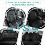 Skechers Car Seat Covers,Leather Seat Covers with GOGA Mat Technology,Waterproof Car Seat Covers Front Seats,Airbag Compatible,Comfort Universal Fit for Most Cars,Vans,Trucks,SUVs,Black - Image 6