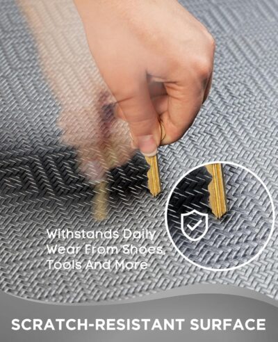 Ophanie Kitchen mats for Floor, Kitchen Rugs, 20x32 Anti Fatigue Standing Cushioned Mat, Waterproof, Comfort Ergonomic mat for Office, Home, Sink, 3/4 inch Thick Memory Foam Grey Non-Slip Bottom - Image 6