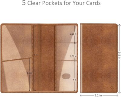 FINPAC Car Registration and Insurance Card Holder, Vehicle Glove Box Card Organizer Wallet Automobile Accessories for License - Image 2