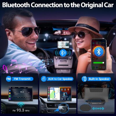 Wireless CarPlay Screen for Car - Portable Dash 9" HD IPS Screen with Strongest Suction Mount, Android Auto, GPS Navigation, Bluetooth Handsfree, Airplay, MirrorCast, Fit Most Cars - Image 4