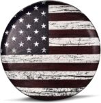 Spare Tire Cover, Wheel Cover with American USA Flag PVC Leather Waterproof Dust-Proof Universal Fit for Jeep Trailer RV SUV Camper Vehicle (14 Inch) - Image 2