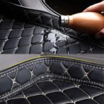 Car Leather Boot Liner Mats for VW Golf 7 /GTI R Mk7 Hatchback Hatch 2013-2018, Anti-Slip Boot Mats Rear Trunk Mats Cargo Tray Waterproof Protector Interior Accessories - Image 5